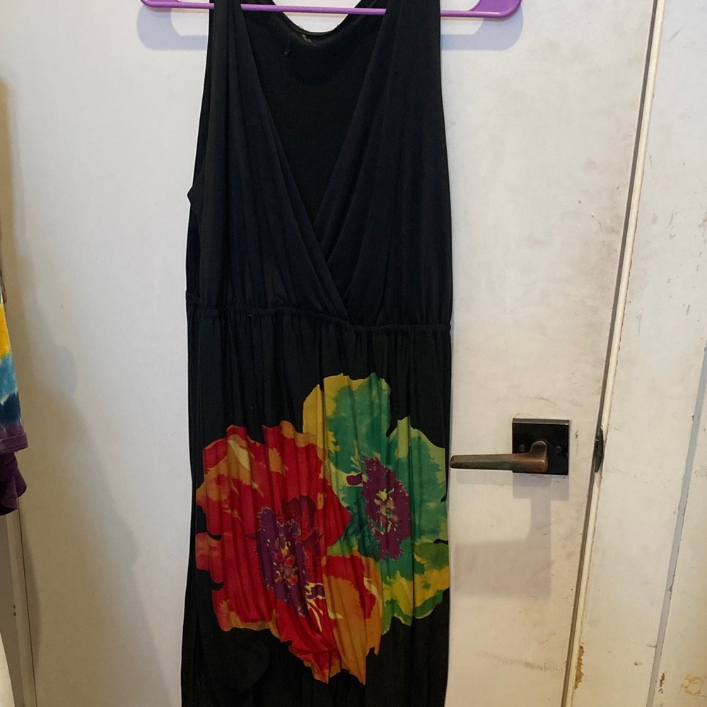 Floral Black Maxi Dress